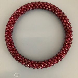 Vintage Art Deco Bohemian Garnet Bracelet